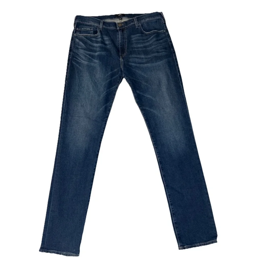 True Religion Rocco Relaxed Skinny Jeans Mens 36 Blue Whiskered No Flap